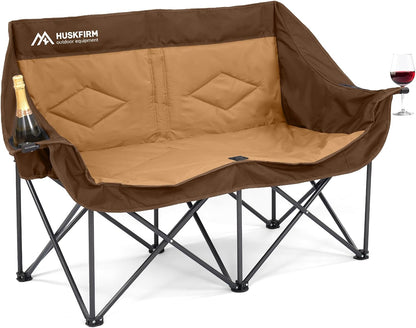Portable Double Camping Chair for Outdoor Relaxation and Travel Use