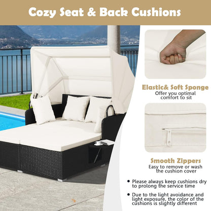 Foldable Outdoor Conversation Set for Patio, Garden and Backyard