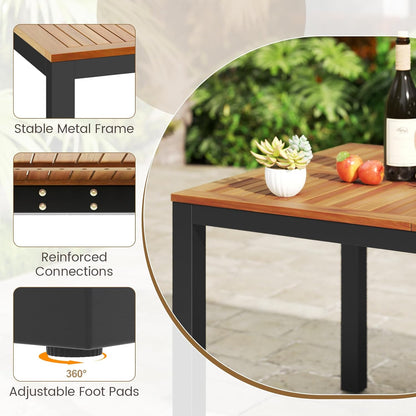 8-Piece Outdoor Patio Dining Set with Umbrella Hole