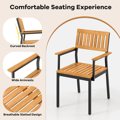 Outdoor Rectangular Wicker Armchairs – Durable Patio & Farmhouse Seating Set