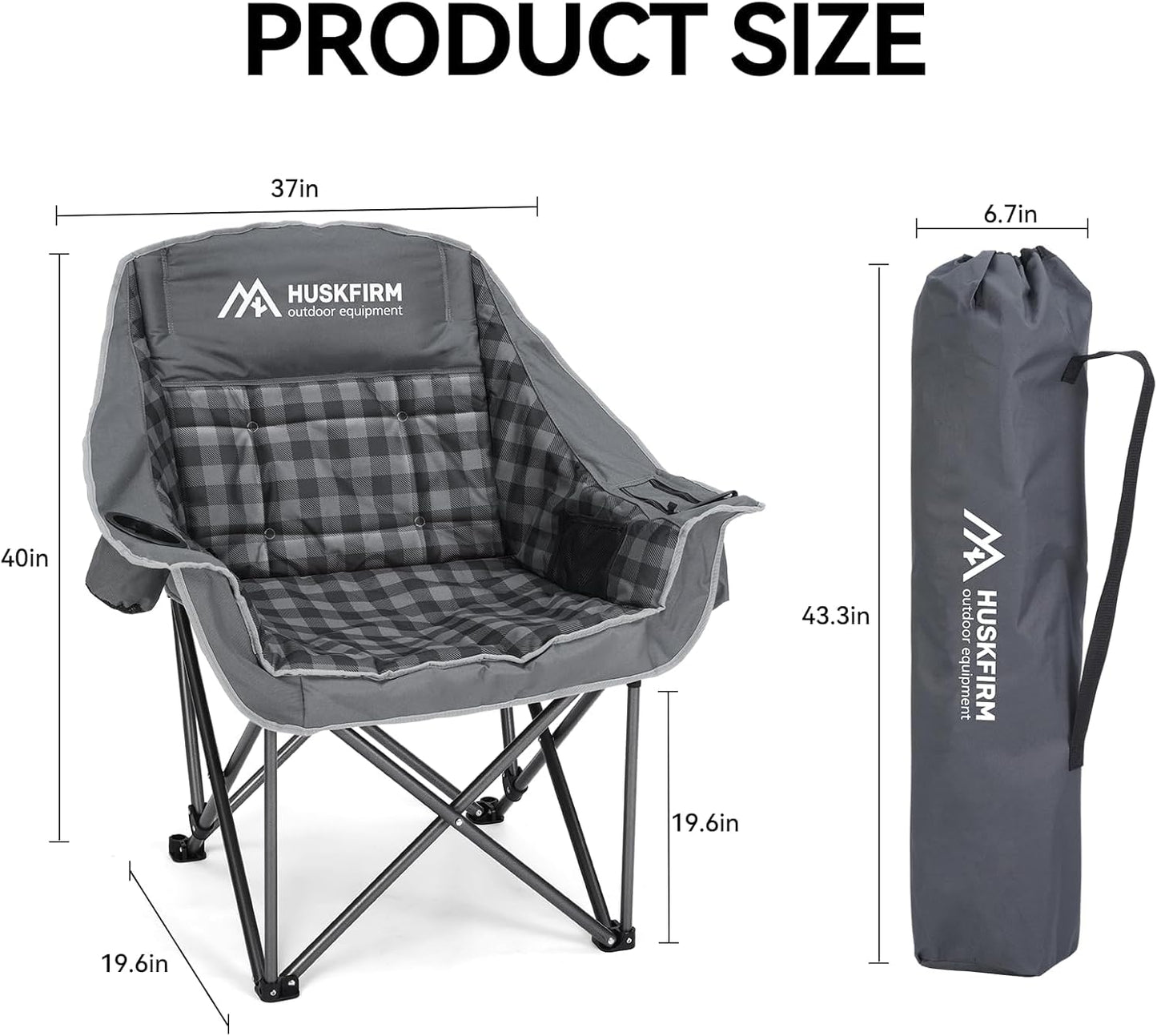 Oversized Camping Chair for Outdoor Relaxation, Beach, and Backyard Use