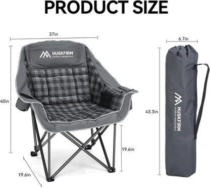 Oversized Camping Chair for Outdoor Relaxation, Beach, and Backyard Use