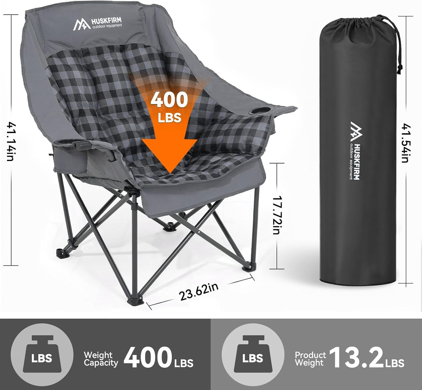 Portable Camping Chair with Strong Frame for Outdoor Activities