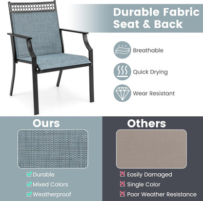 8-Piece Outdoor Patio Dining Set with Umbrella Hole