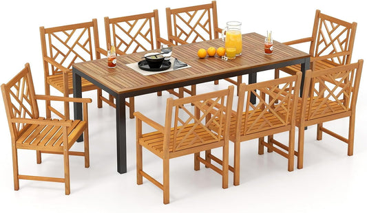 Outdoor Furniture Dining Set with Comfortable Armchairs
