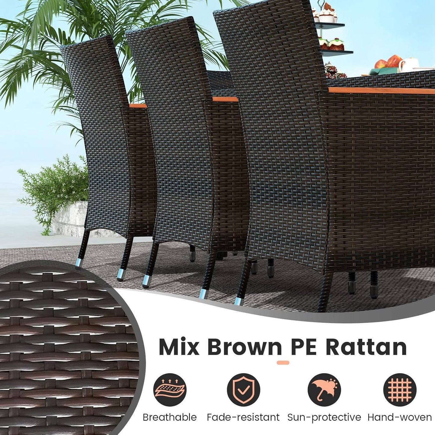 Patio Dining Set for Backyard, Garden and Poolside
