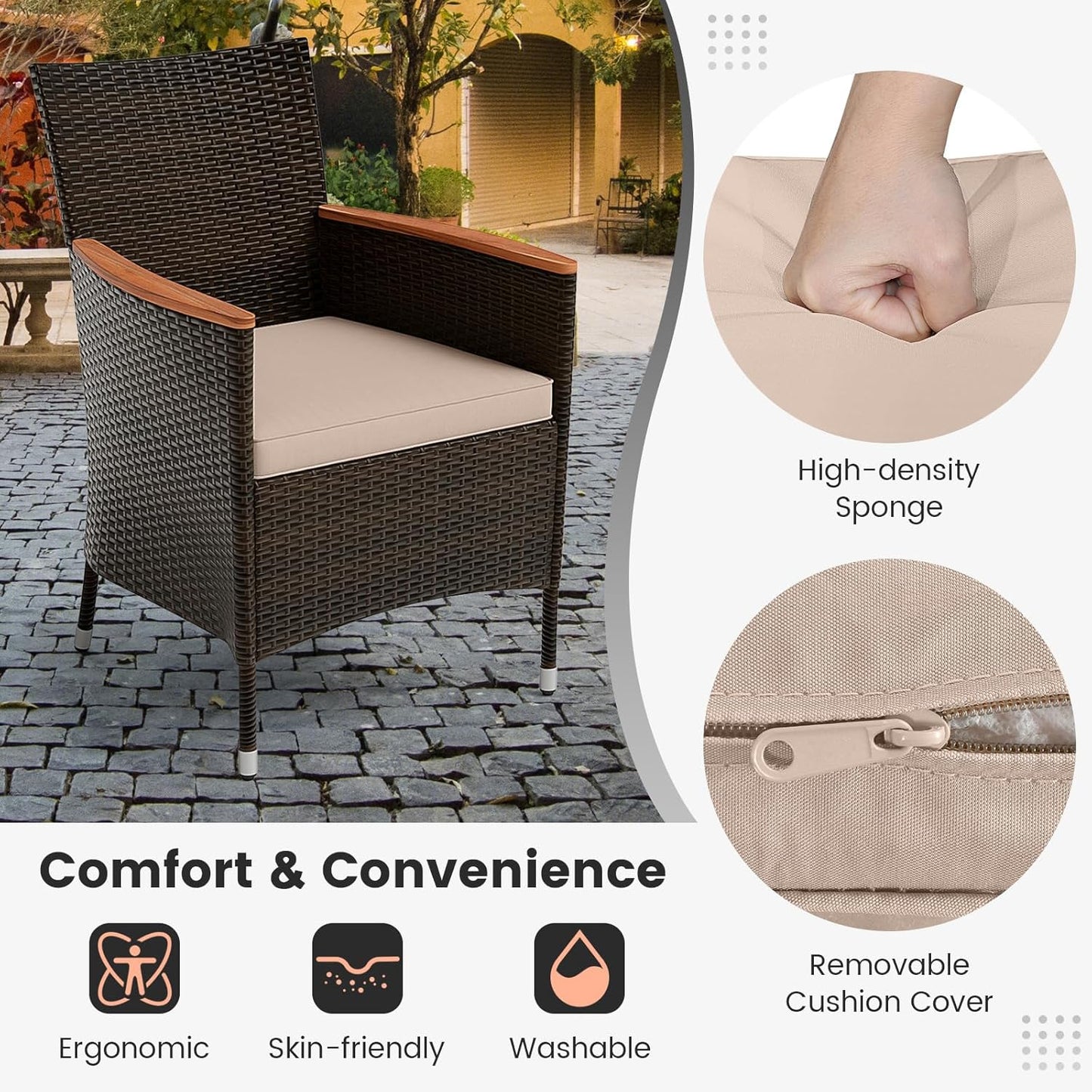 Patio Dining Set for Backyard, Garden and Poolside