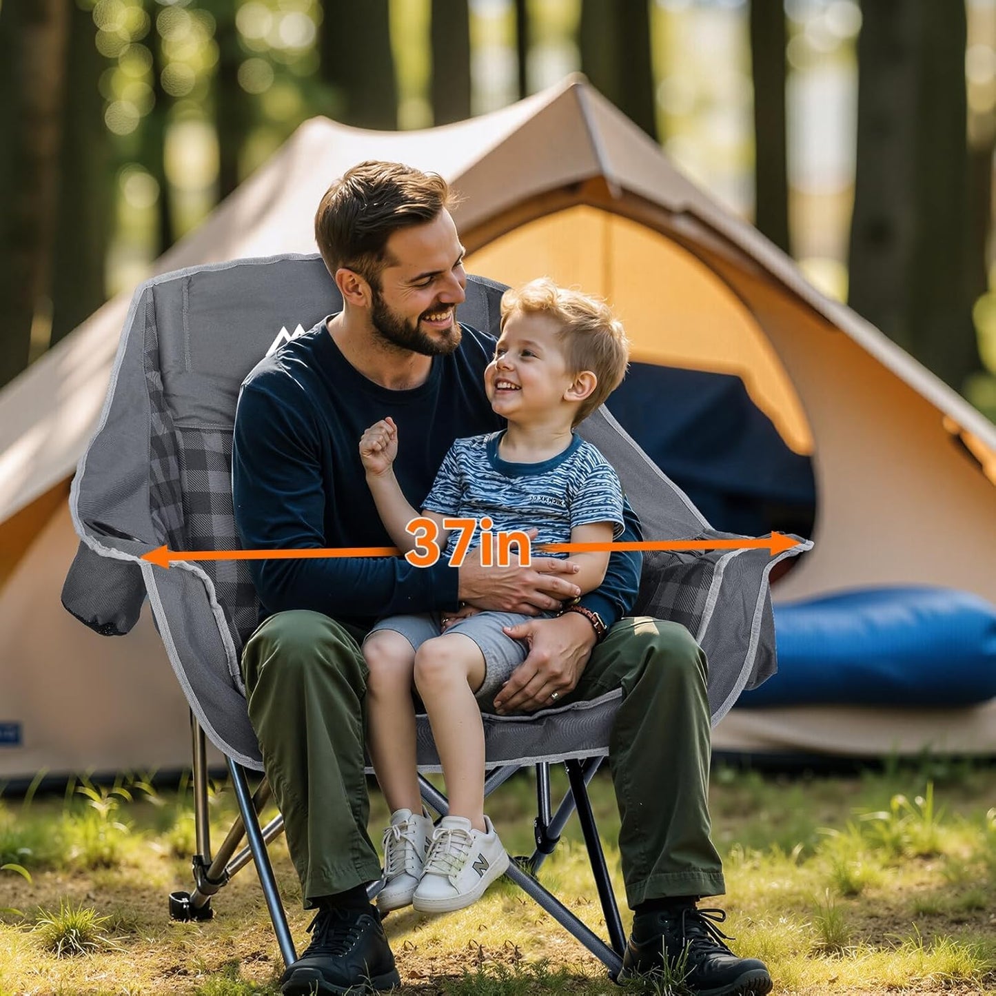 Oversized Camping Chair for Outdoor Relaxation, Beach, and Backyard Use