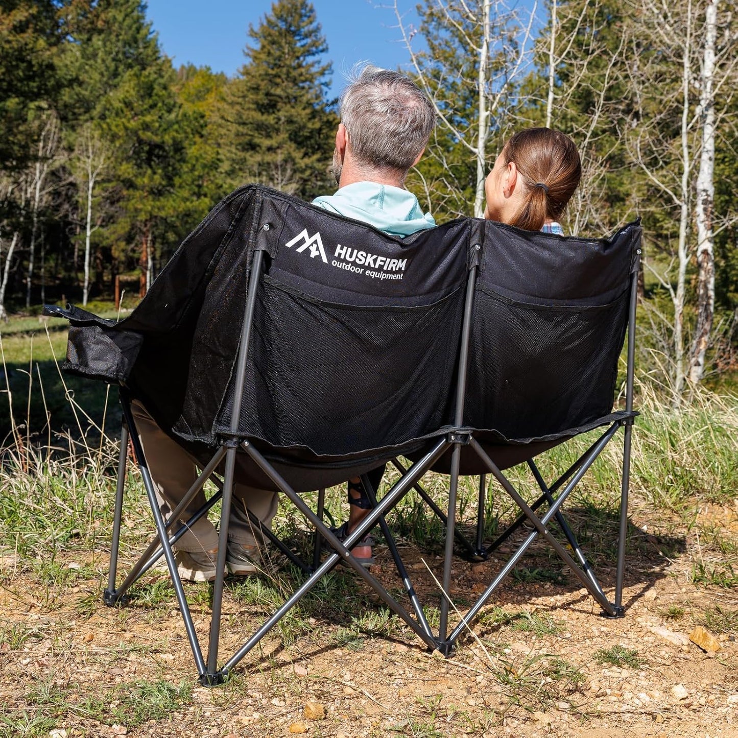 Portable Double Camping Chair for Outdoor Relaxation and Travel Use